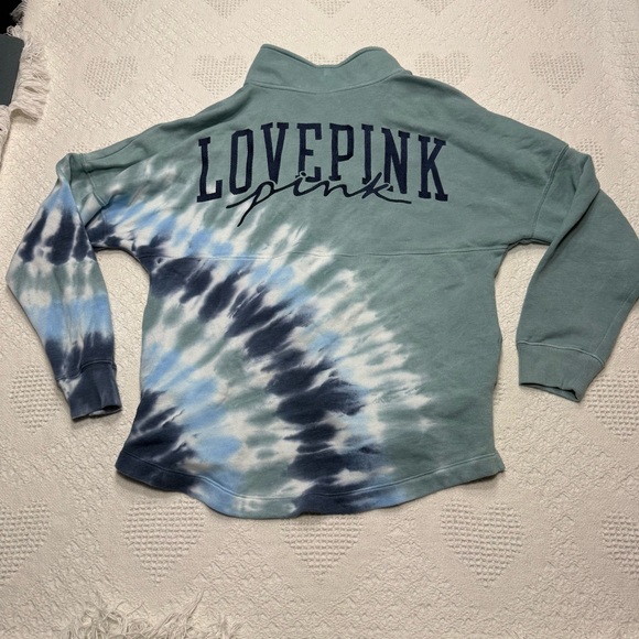 VS PINK Tie Dye Embroidered Oversized Sweatshirt (XS) - Picture 6 of 9